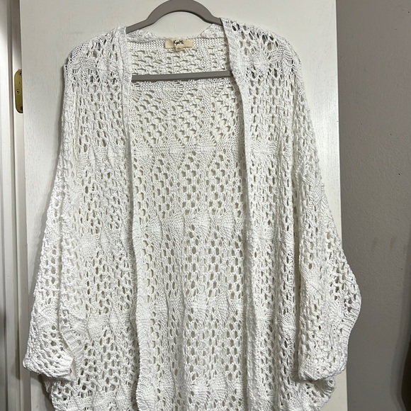 Kye Mi Sweaters White Crocheted Cardigan Poshmark